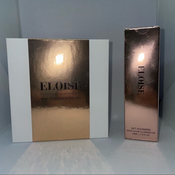 ELOISE BEAUTY Rose Gold Tear Drop Brush & Body Glow Illuminator - Champagne Rich - Picture 2 of 3